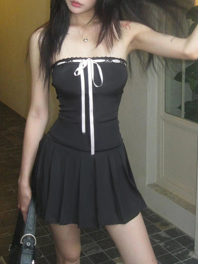 Ribbon Strapless Dress