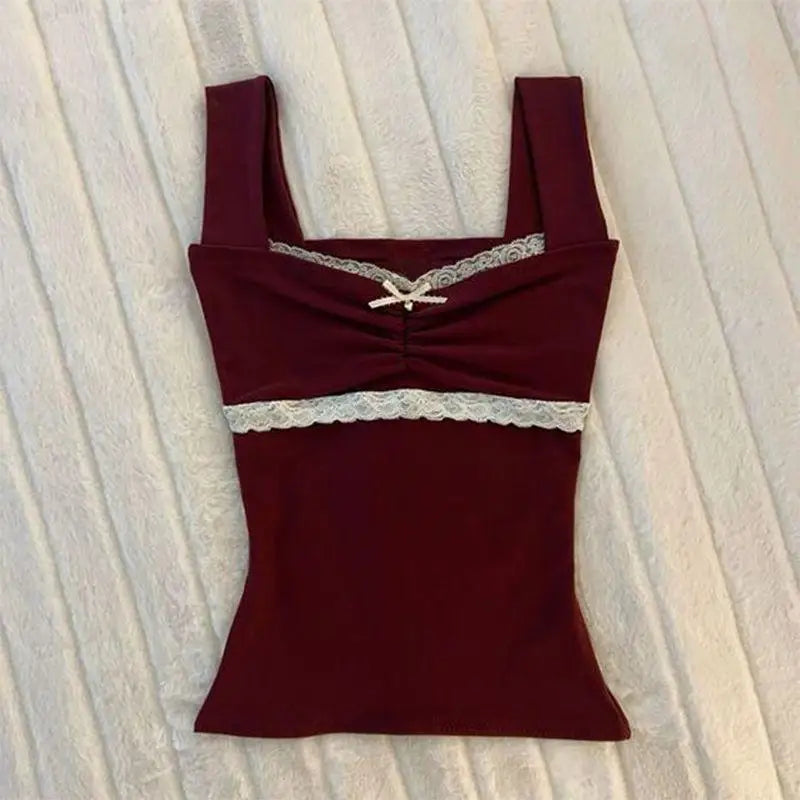 Vintage Style Coquette Lace Top