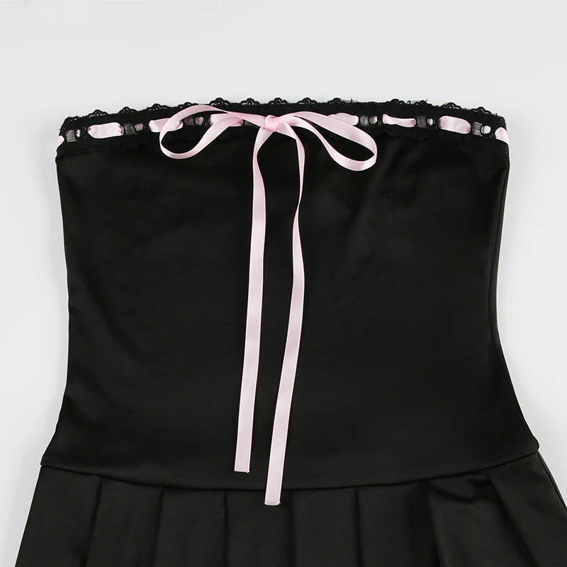 Ribbon Strapless Dress