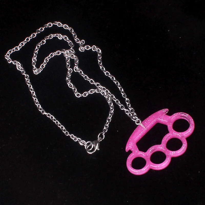 Brass Knuckles Necklace