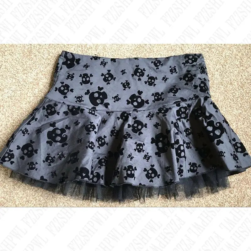 Ruffle Skull Skirt