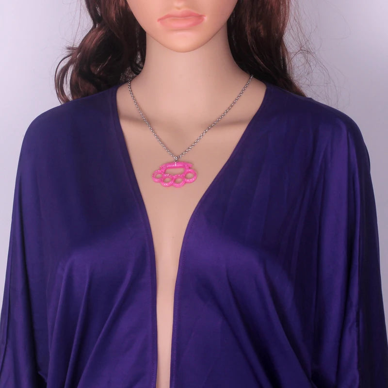 Brass Knuckles Necklace