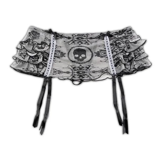 Ruffle Skull Skirt